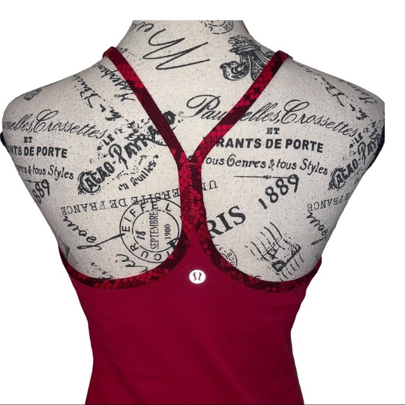 Lululemon Power Y Tank Cranberry Size 8 Athleisure - Picture 15 of 16